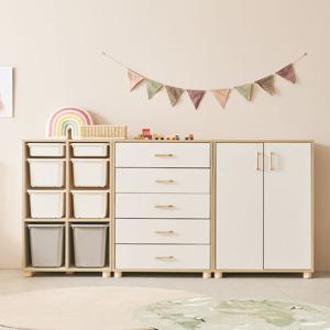 장인가구 [비밀특가] 장인가구 뉴피터 베이비장 2320세트B (5단서랍+유아옷장+정리함수납장) + 원목발