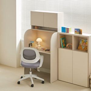 장인가구 [비밀특가] 장인가구 토모 집중력 1인용 독서실 책상 일체형 800(LED조명,상부수납장)