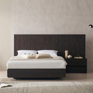 장인가구 [비밀특가] 장인가구 까르뎅차콜 E0등급 LED 호텔 평상형 침대프레임 Q +유로탑+800협탁1