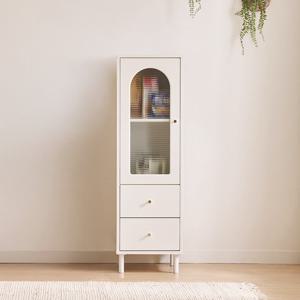 장인가구 [비밀특가] 장인가구 쿠르바 모루유리 400 2단서랍 그릇 주방 수납장 높은형