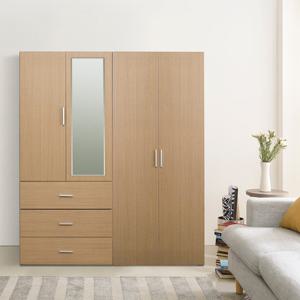 장인가구 [비밀특가] 큐비 1600 옷장세트 (800 3단서랍 거울 이불형+800 행거형)