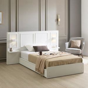 장인가구 [비밀특가] 데이언 호텔침대 수납침대 웨인스코팅 침대 SS+멀티패널2_본넬 유로탑매트