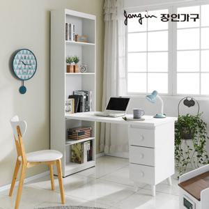 장인가구 [비밀특가] 큐브 1400 책상세트 책장형