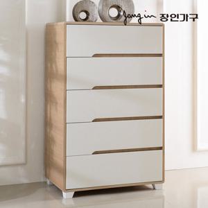 장인가구 [비밀특가] 시클리 화이트 800 5단 서랍장