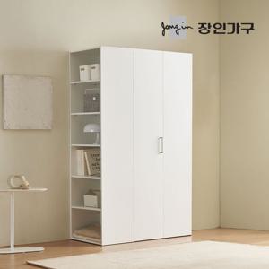 장인가구 [비밀특가] 노드 E0 폴딩도어 슬라이딩 옷장 측면 오픈형 C세트 1200 (2단 행거형 800+측면 오픈형 틈새 옷장)