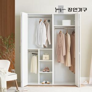 장인가구 [비밀특가] 노드 E0 폴딩도어 슬라이딩 옷장 A세트 1600 (행거수납형 800+긴옷장형 800)