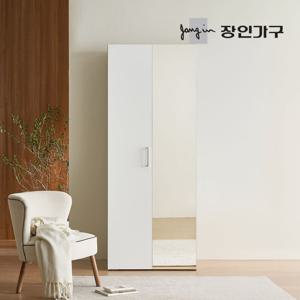 장인가구 [비밀특가] 노드 E0 폴딩도어 슬라이딩 행거형 거울 이불장 800