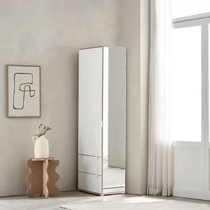 장인가구 [비밀특가] 코라 2단서랍 측면 거울장 400