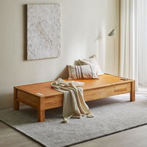 장인가구 [비밀특가] 고센 참죽나무 원목 평상형 카우치 온열 황토 흙소파 +마모륨 보료