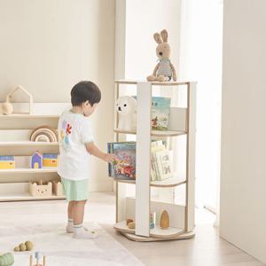 장인가구 [비밀특가] 장인가구 베비 E0등급 전면 회전 책장 책꽂이 3단 아기 교구장