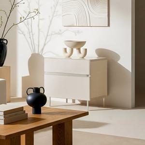 장인가구 [비밀특가] 장인가구 무와 E0등급 하이그로시 600 사이드 서랍 협탁 미니 거실장