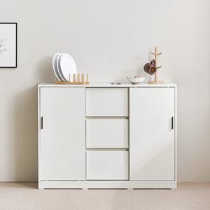 장인가구 [비밀특가] 장인가구 아망드 슬라이딩 1200 3단서랍 주방 수납장 홈카페장