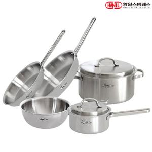 키친아트 한일STS 스플릿 통5중 스텐레스 인덕션 후라이팬 냄비세트 5종B(편16+양24+후20+28+궁20)