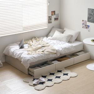 리버퍼니쳐 리버퍼니쳐 모엔 1단 3서랍 수납형 슈퍼싱글침대 40T라텍스매트