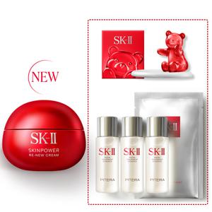 sk2 에스케이투 (12월) NEW 스킨파워 리뉴 크림 80g 세트 +매직베어트레이증정