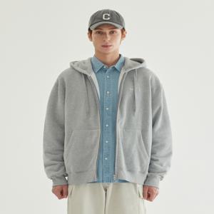 [커버낫]스몰 로고 기모 후드집업 CO2503HZ04