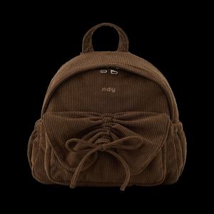 [널디] 코듀로이 리본 셔링 미니 백팩 PNEF25BG04 CORDUROY RIBBON SHIRRING MINI BACKPACK