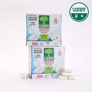 라브르베르 식기세척기 전용세제 올인원 타블렛 무향(32ea) 2개
