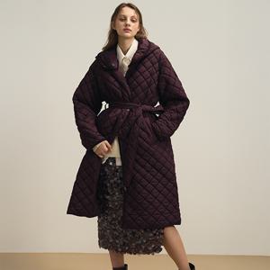 [론칭가 179000원] 리오벨 25 FW 볼륨드 자수 퀼팅 롱 코트