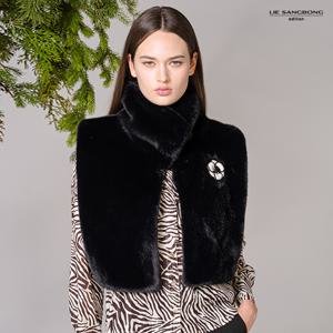 이상봉에디션 25FW FAUX 퍼 케이프