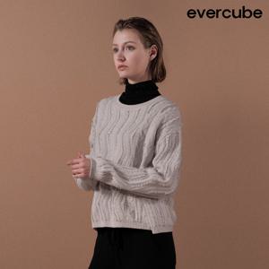 에바큐브 25FW 캐시미어 100 프린지 풀오버