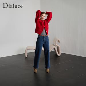 [반사이즈 다운]디아루체 25 FW 세미와이드 기모 데님 팬츠 2종 (블랙 공통 + 컬러 선택)