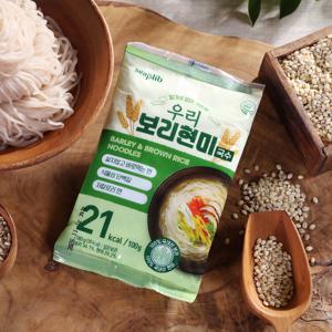 저칼로리 우리보리현미국수 세트(국수 20봉+멸치스프 15개+비빔소스 5개)
