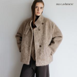 누캐시미어 25FW 브러시 캐시미어 100% 하프 코트