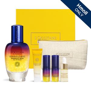 록시땅 [기프트] 이모르뗄 오버나이트 리셋 오일 인 세럼 50ml 세트(디럭스 4종+파우치)