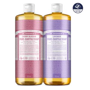 닥터브로너스 퓨어 캐스틸 솝 950ml 2개(향선택)