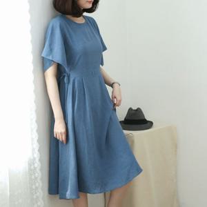 [웬디즈갤러리]핀턱 사이드 스트링 원피스 ROP011