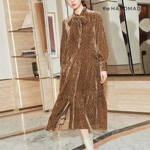 벨벳 번아웃 티어드 드레스