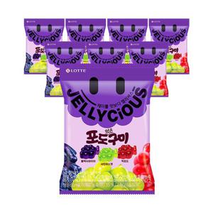 롯데 젤리셔스 포도먹은 구미 젤리 60g 8개입