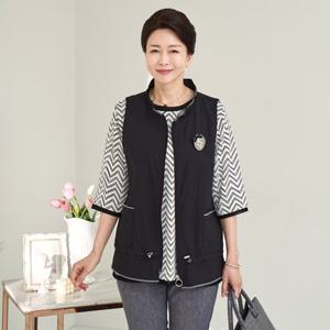 [엄마옷 로즈맘] 다쁨셔링조끼/엄마조끼 할머니조끼 중년여성의류 50대엄마옷 5060