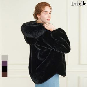 [라벨르] 퍼 폭스 트리밍 후드 자켓_LB001JK