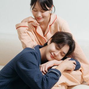 김양리빙 / 빅사이즈 가능 루즈핏 누빔 퀄팅 커플 잠옷 남녀 겨울 파자마 2컬러