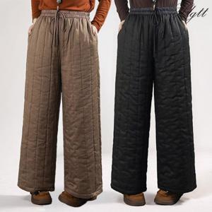 ★2종세트★[헬리꽁땡]누빔패딩와이드팬츠2종