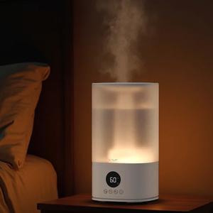 [ VIP 특가 I 카프 ] 4L 대용량 부분가열식 복합식 가습기 I LED 습도표시 분리형 통세척 무드등 상부급수