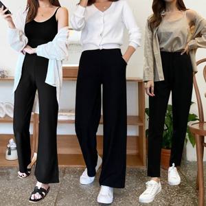 ★균일가★[잇진] 여성 빅사이즈 시원한 쿨 스판 밴딩 슬랙스 기본/부츠컷/와이드일자