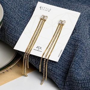 [은침] 오멜 체인 롱 귀걸이