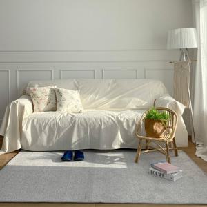 선염솔리드 카페트 사계절 사각 단모 거실 러그_100x150cm