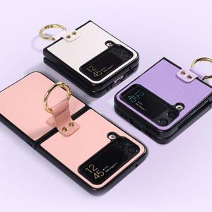 갤럭시Z플립4/Z플립3 썸데이 컬러 범퍼 골드링 케이스 (WAD41B7)