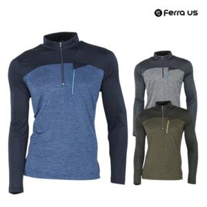 보스케 남성 봄 가을 아웃도어 등산 편한 긴팔 반집업 티셔츠