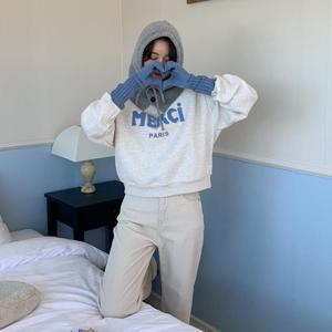 [옷자락] 여자 세미와이드 일자면바지 아이보리 코듀로이 팬츠