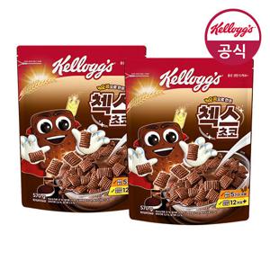 켈로그 시리얼 오곡 첵스초코 570g x 2개