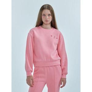 [씨엔엔 어패럴]트래블링 여성용 웜 스웨트 셔츠 기모 맨투맨 핑크_CA23TSW451PIK