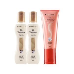 [실크테라피][최신상] 실크테라피 아르간 오일 헤어 에센스 126ml 2개+피니셔 크림 150ml