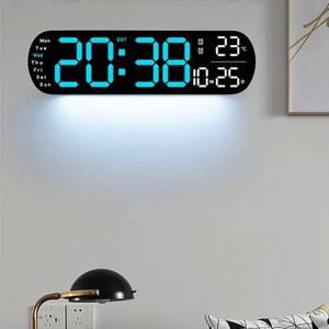 LED 디지털 벽시계 무선 리모컨 포함 (WFGDJ0M)