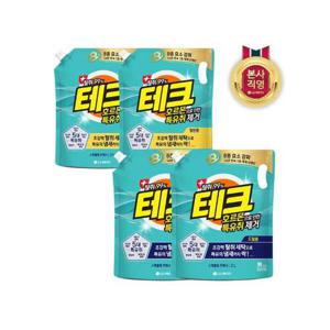[테크]테크 특유취 제거 실내건조 액체세제 리필 2L x 4개 (드럼/일반 2종 택1)