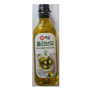 CJ제일제당 백설 압착올리브유 500ml x2개